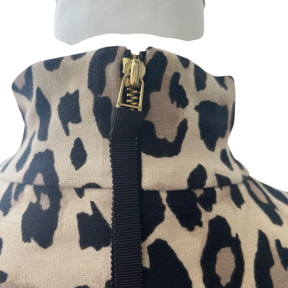 Kate Spade Black and Tan Animal Print Turtleneck - Picture 6 of 10